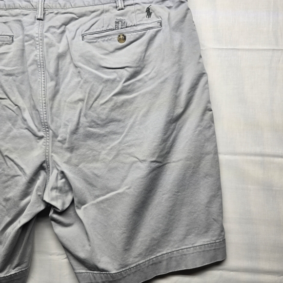 Polo by Ralph Lauren Light Gray Flat-Front Chino Shorts - Picture 9 of 10